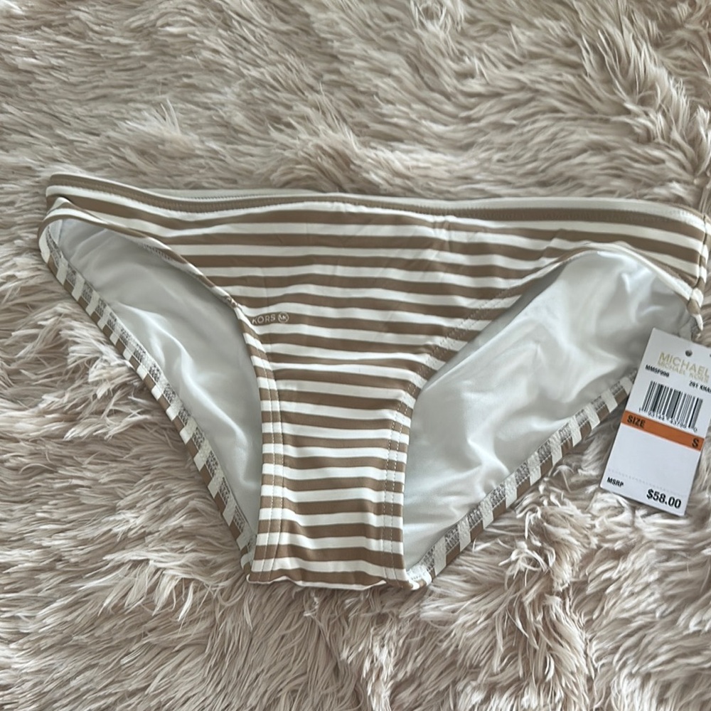 Michael Kors Striped Bikini Bottom